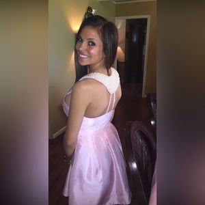 Pink mini Pearl dress